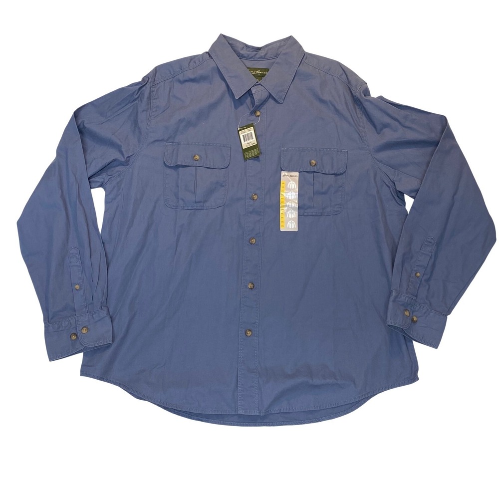 Eddie Bauer Men's XXL Long Sleeve Button Front Outdoor Utility Shirt NWT
